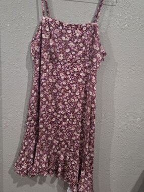 Mauve Floral Spaghetti Strap Sundress
